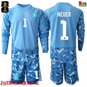 Tyskland Manuel Neuer #1 Målvakt Borta Kläder Barn VM 2026 Långärmad (+ Korta byxor)